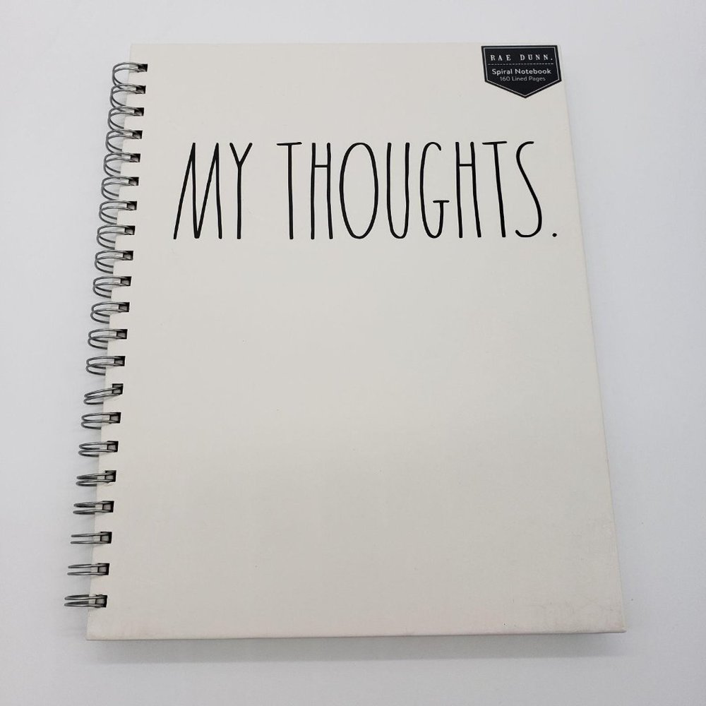 Rae Dunn Spiral Notebook My Thoughts Lined Pages Journal Writing Diary